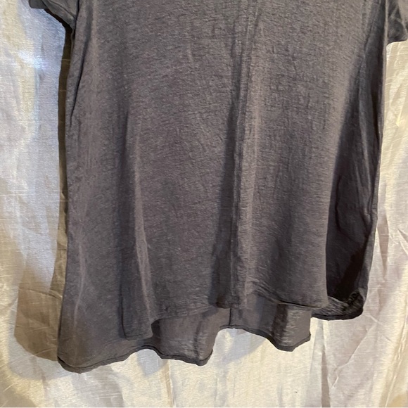 Tahari 100% linen tee shirt, SZ M, GUC, hi/lo hem, relaxed fit, cap sleeves. - Picture 9 of 10